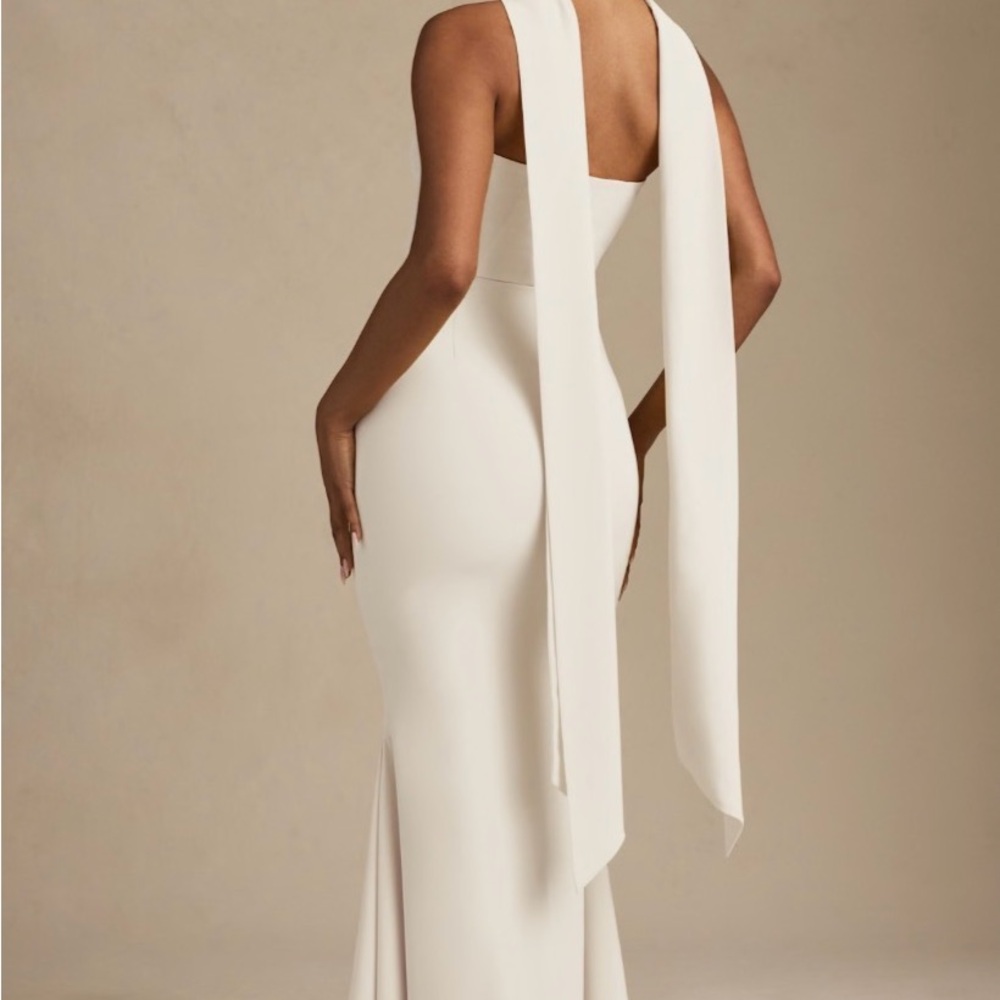 Oh Polly Strapless Cream Dress
